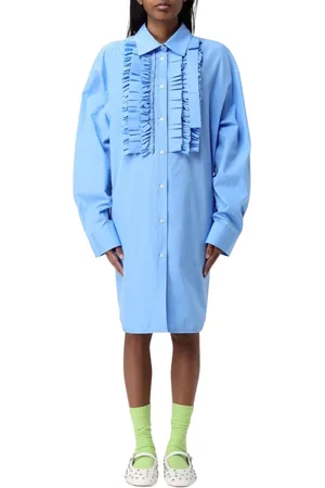 Msgm Klänning, Dam, S, Blå Elegant Midi Klänning Kvinnor