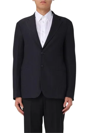 Giorgio Armani Jacka, Herr, L, Blå Texturerad Blazer