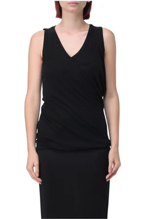 Helmut Lang Topp, Dam, L, Grå Draperad Tanktop