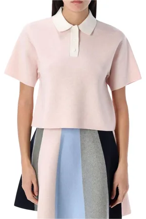 J.W.Anderson Topp, Dam, S, Rosa Stickad Polo Shirt