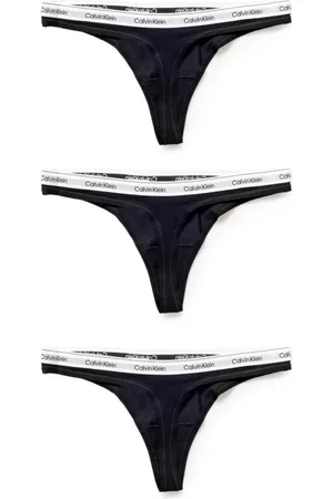 Calvin Klein Underkläder, Dam, XS, Bomull, Tryckt Bomull Thong Underkläder