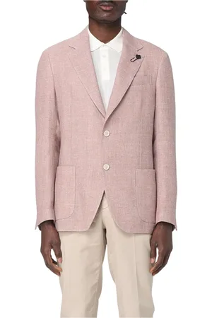 LARDINI Jacka, Herr, XL, Bomull, Blazer Med Fickor Avslappnad Passform
