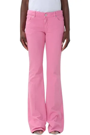 Dsquared2 Jeans, Dam, XS, Bomull, Rosa Bootcut Jeans för Kvinnor
