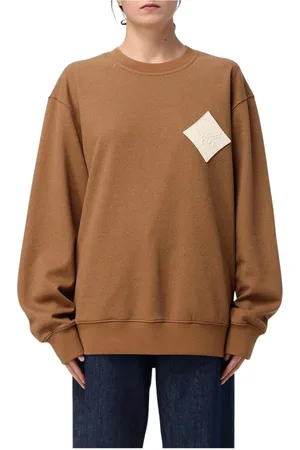 MCM Sweatshirts & Hoodies, Dam, L, Läder, Läder Crew Neck Sweater