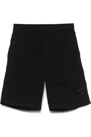 C.P. Company Shorts, Herr, L, Svarta Shorts med Elastisk Midja