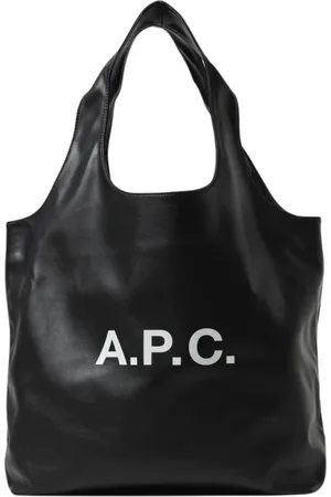A.P.C. Väska, Dam, ONE Size, Läder, Svart lädertoteväska