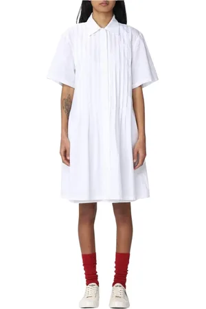 Kenzo Klänning, Dam, M, Bomull, Vit Poplin Skjortklänning