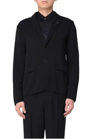LARDINI Jacka, Herr, L, Elegant Slim Fit Stickad Blazer