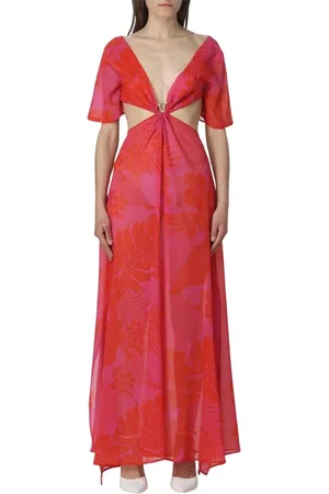 Pinko Klänning, Dam, M, Polyester, Blommig Maxiklänning