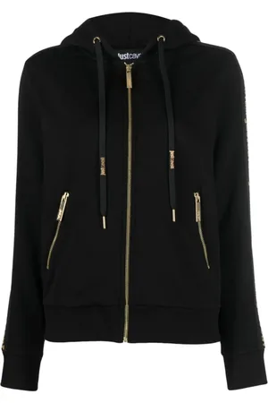 Roberto Cavalli Sweatshirts & Hoodies, Dam, 2Xs, Bomull, Zip Hoodie