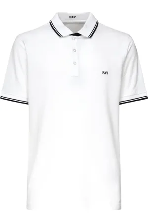 FAY Topp, Herr, M, Bomull, Vita T-shirts och Polos med Logo