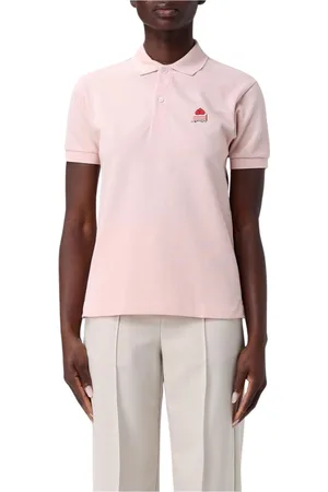 Bally Topp, Dam, M, Bomull, Rosa Broderad Bomullspolotröja