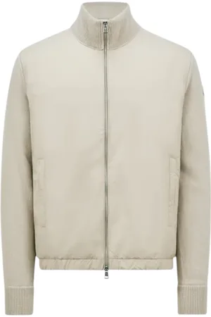 Moncler Sweatshirts & Hoodies, Herr, L, Kashmir, Dragkedja Ull & Kashmir Kofta