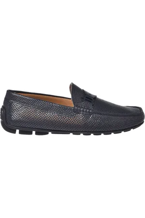 BALDININI Skor, Herr, 42 EU, Blue perforated loafer
