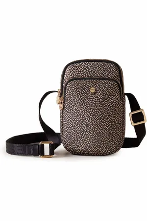 Borbonese Väska, Dam, ONE Size, Nylon, Tryckt Nylon Crossbody Smartphone Hållare