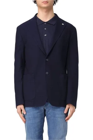 Manuel Ritz Jacka, Herr, XL, Blå Stickad Blazer