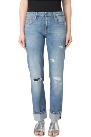 Dondup Jeans, Dam, W26, Slitna uppvikta Boyfriend Jeans