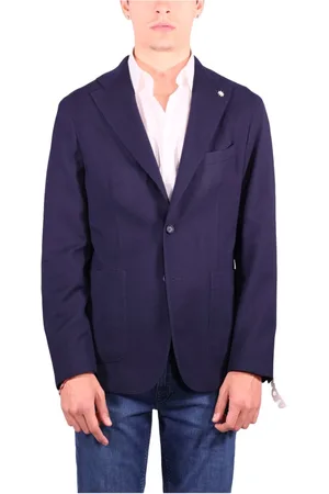 Manuel Ritz Jacka, Herr, XL, Bomull, Blå Ovadderad Blazer Nuvola Linje