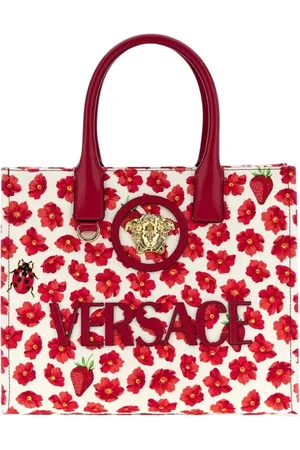 VERSACE Väska, Dam, ONE Size, Läder, Färgglad Blommig Toteväska