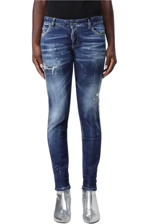 Dsquared2 Jeans, Dam, XS, Bomull, Stiliga Distressed Skinny Jeans