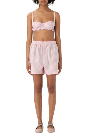 Serafini Pyjamaser & Lounge, Dam, S, Randig Poplin Pyjamasset