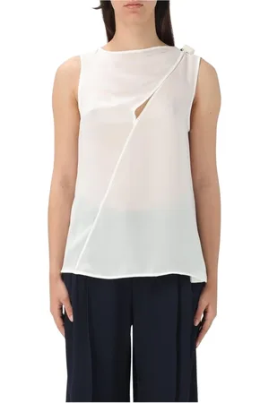Emporio Armani Topp, Dam, L, Elegant Lila Sidenskjorta