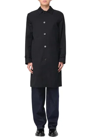 Burberry Kappa, Herr, XL, Bomull, Tidlös Svart Trenchcoat