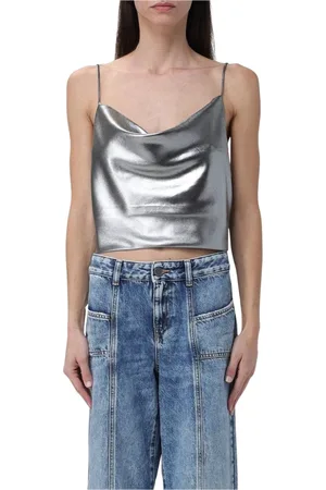 ROTATE Topp, Dam, L, Silver Metallic Cami Top