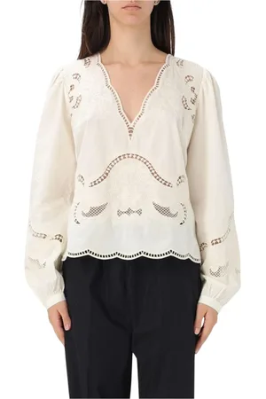 Twin-Set Topp, Dam, XL, Elegant Ivory Långärmad Skjorta
