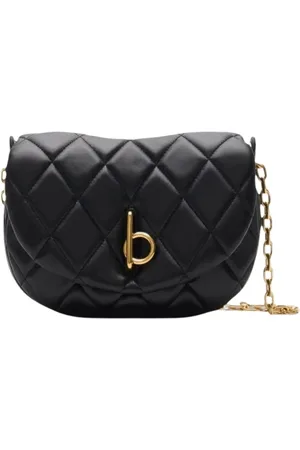 Burberry Väska, Dam, ONE Size, Läder, Svart Quiltad Läder Crossbody-väska