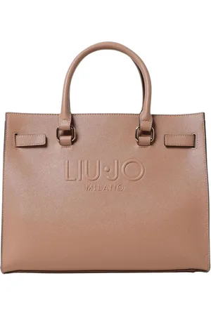 Liu Jo Väska, Dam, ONE Size, Läder, Elegant Vit Toteväska Präglad Logotyp