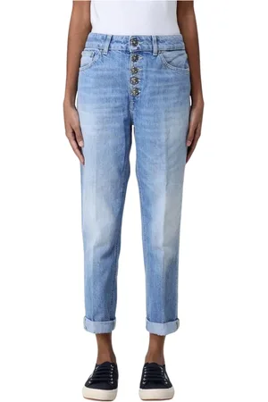 Dondup Jeans, Dam, W26, Denim, Jeans med fransad fåll