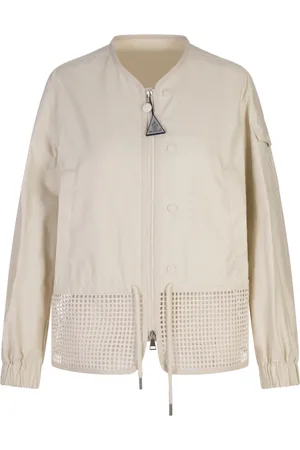 Moncler Jacka, Dam, M, Bomull, Vita Rockar med Bomull-Polyamid Blandning
