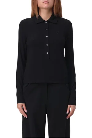 Pinko Topp, Dam, XL, Klassisk Svart Polotröja