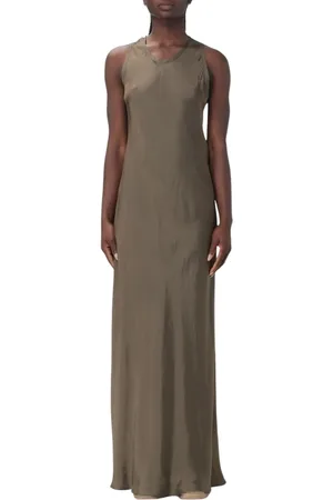 Aspesi Klänning, Dam, XS, Elegant Maxi Slip Klänning i Grön