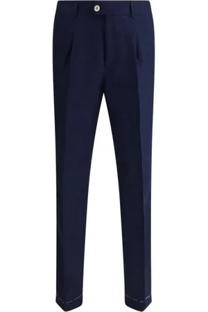 Brunello Cucinelli Byxor, Herr, L, Linne, Linnebyxor Klassisk Passform Stilren
