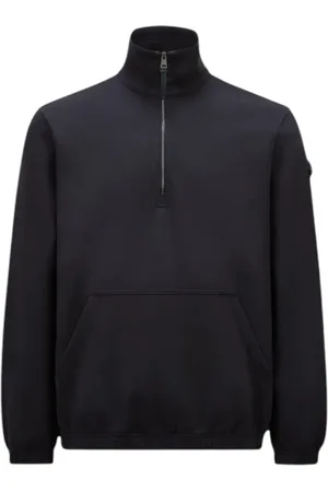 Moncler Stickade tröjor & koftor, Herr, XL, Bomull, Mysig Bomullshoodie med Dragkedja