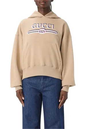Gucci Sweatshirts & Hoodies, Dam, L, Sweatshirt med Broderat Logotyp