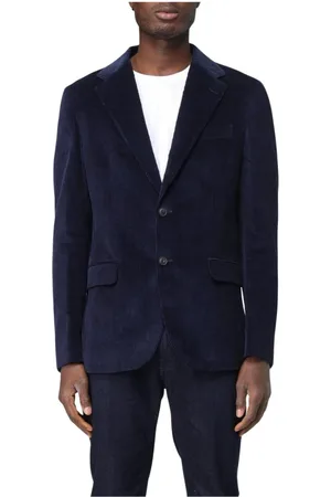 FAY Jacka, Herr, L, Blå Corduroy Blazer Jacka