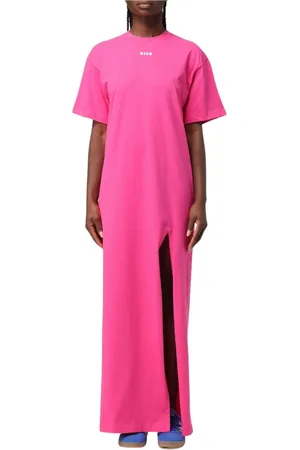 Msgm Klänning, Dam, XS, Bomull, Elegant Klänning med Sidoslits