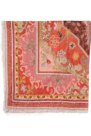 ZIMMERMANN Badkläder, Dam, ONE Size, Rost Paisley Print Frans Sarong