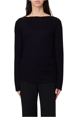Max Mara Topp, Dam, M, Elegant Svart Båthals Topp