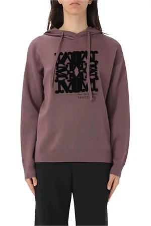 Max Mara Sweatshirts & Hoodies, Dam, M, Kamel Huva Stickad Tröja