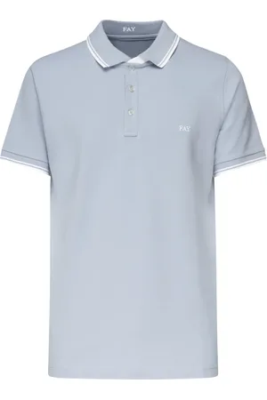 FAY Topp, Herr, L, Bomull, Blå T-shirts och Polos med Korta ärmar