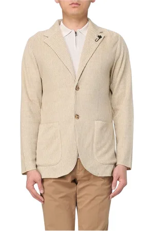 LARDINI Jacka, Herr, S, Linne, Randig Linneblazer i