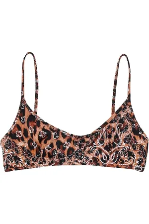 MC2 SAINT BARTH Badkläder, Dam, S, Leopard Paisley Bikini Top