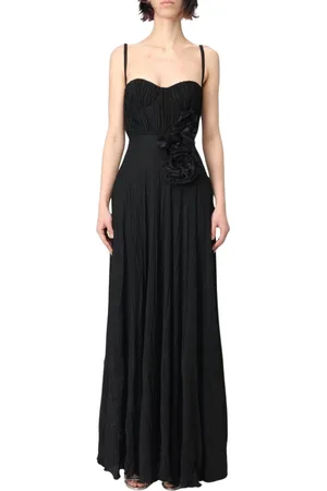 Elisabetta Franchi Klänning, Dam, S, Blå Metallic Maxi Klänning