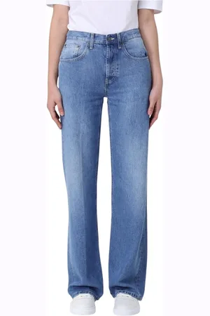 Dondup Jeans, Dam, W26, Bomull, Blå Wide Leg Jeans för Kvinnor