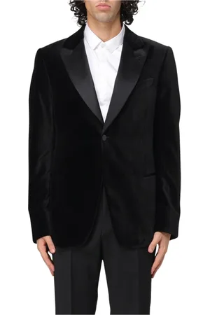 Emporio Armani Jacka, Herr, L, Svart Velvet Blazer Jacka