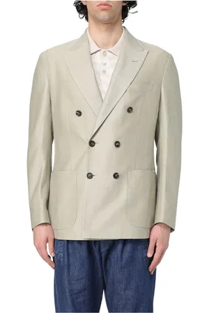 ELEVENTY Jacka, Herr, XL, Linne, Militärstil Blazer Jacka